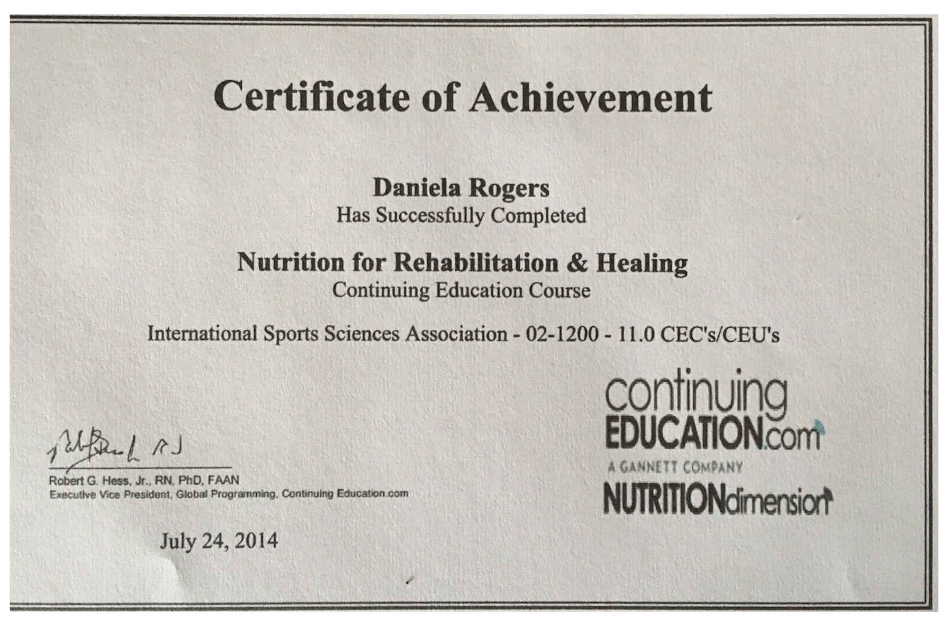 Nutrition for Rehabilitation and Healing